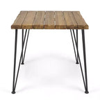 Set da pranzo da 5 pezzi Christopher Knight Home Tracy Boho in legno di acacia e rattan da patio