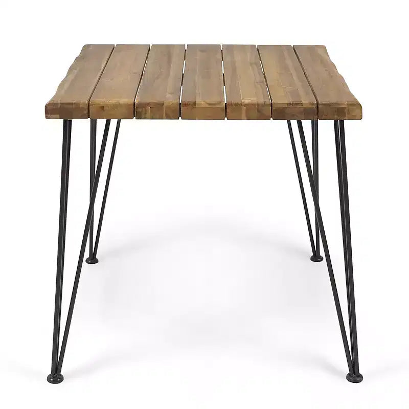 Set da pranzo da 5 pezzi Christopher Knight Home Tracy Boho in legno di acacia e rattan da patio