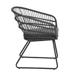 Christopher Knight Home Quinn Set da Pranzo Transizionale da Esterno a 7 Pezzi in Ferro e Rattan