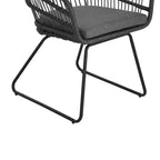 Christopher Knight Home Quinn Set da Pranzo Transizionale da Esterno a 7 Pezzi in Ferro e Rattan