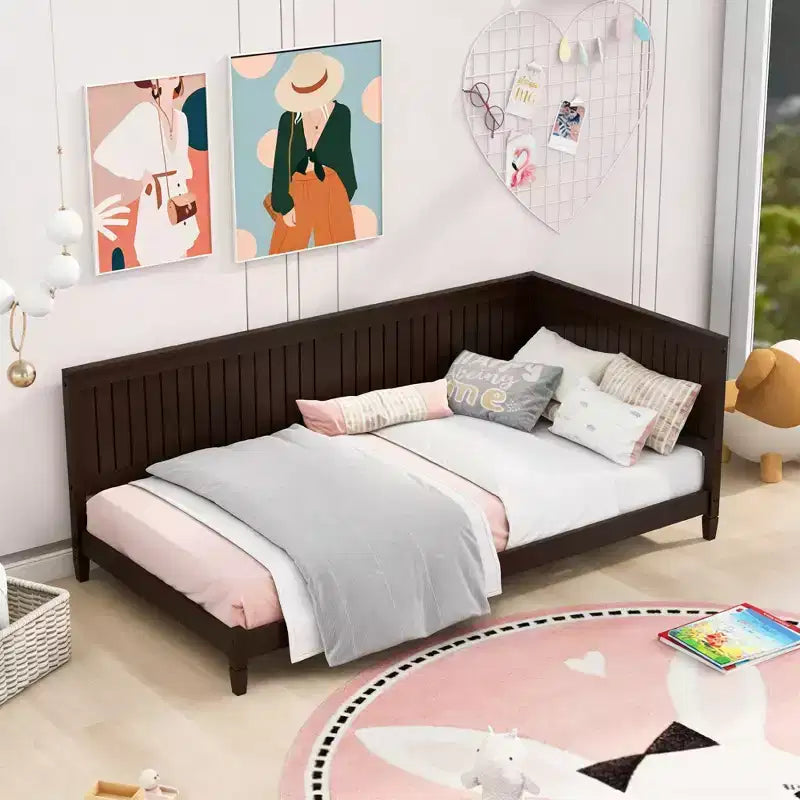 Luxystar Modern Twin Size Wooden Daybed for Living Room and Guest Room