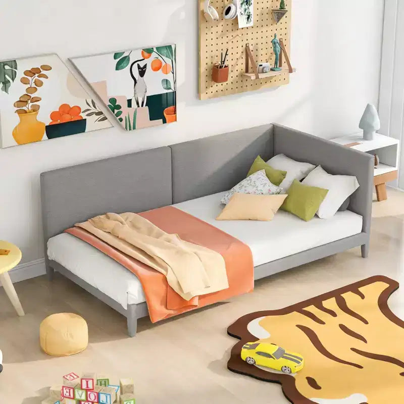 Letto da Giorno Moderno Luxystar in Legno, Dimensione Matrimoniale, per Soggiorno e Camera degli Ospiti