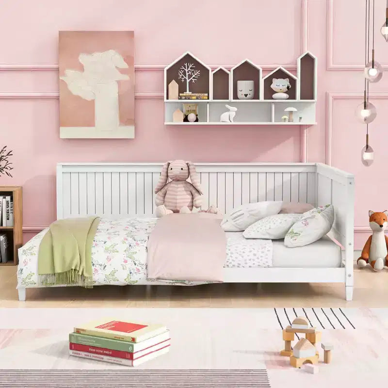Luxystar Divano Letto Moderno Matrimoniale in Legno per Soggiorno e Camera degli Ospiti