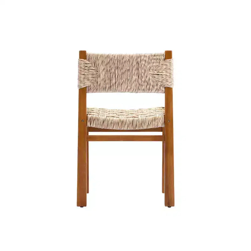 Christopher Knight Home Roya Set da Pranzo da Esterno Moderno da 7 Pezzi in Acacia con Rattan e Design a Doghe