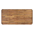 Christopher Knight Home Morgan Set da pranzo da 7 pezzi in legno di acacia rustico per esterni con cuscini