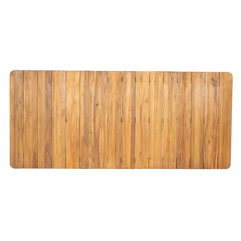 Tavolo da pranzo da esterno in legno di acacia, 79 cm, rettangolare, resistente alle intemperie, per cortile, balcone o giardino - Panipeachy