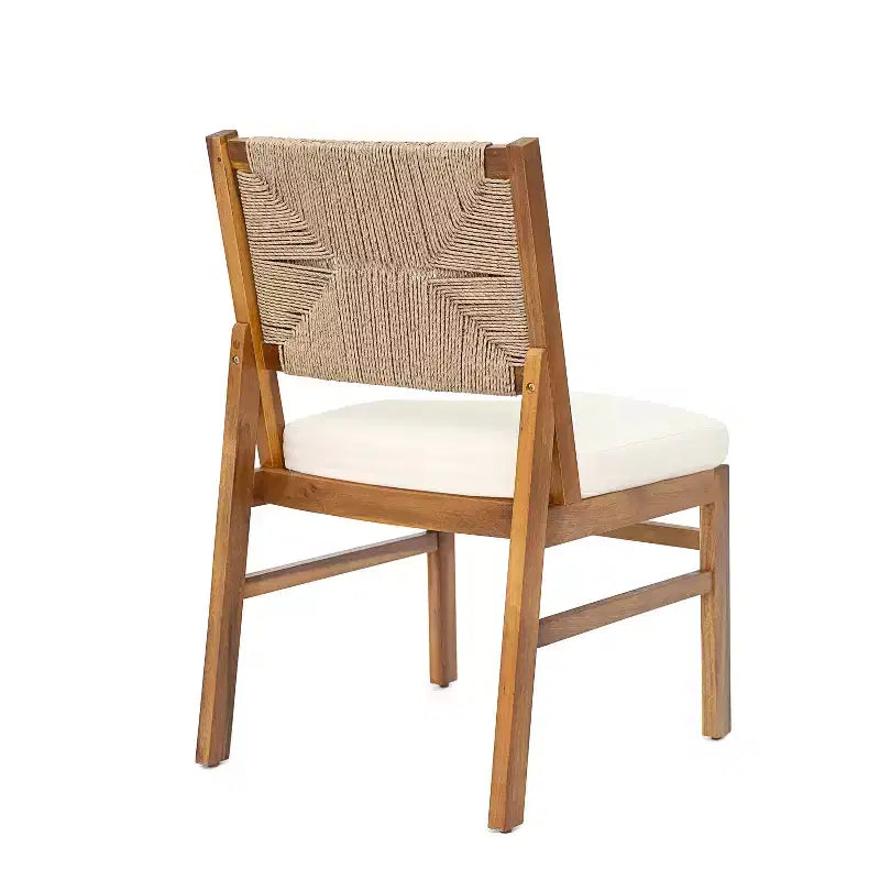 Christopher Knight Home Zayne Set da Pranzo da Esterno a 6 Pezzi in Legno di Acacia Rustico e Vimini con Cuscini