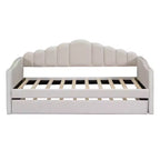 Luxystar - Divano letto singolo in velluto imbottito con letto estraibile e porte di ricarica