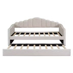 Luxystar - Divano letto singolo in velluto imbottito con letto estraibile e porte di ricarica