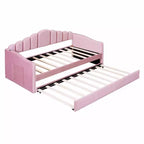 Luxystar - Divano letto singolo in velluto imbottito con letto estraibile e porte di ricarica