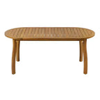 Christopher Knight Home Crunhi - Set da pranzo moderno da 7 pezzi per patio, in acacia, con tavolo a doghe e schienale in vimini