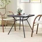 Tavolo da pranzo da esterno Costway 32 con foro per ombrellone da 1,6 e coperchio, piano del tavolo in DPC per il giardino