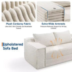 Divano letto convertibile 2 in 1 da 75 pollici, divano letto senza struttura con 2 cuscini, divano a scomparsa pieghevole, divano letto a due posti, futon