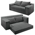 Divano letto convertibile 2 in 1 da 75 pollici, divano letto senza struttura con 2 cuscini, divano a scomparsa pieghevole, divano letto a due posti, futon