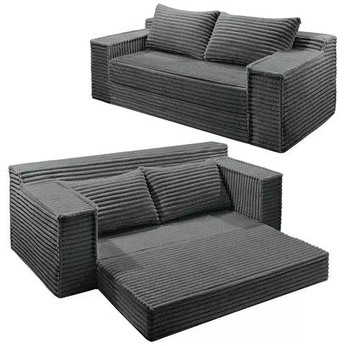 Divano letto convertibile 2 in 1 da 75 pollici, divano letto senza struttura con 2 cuscini, divano a scomparsa pieghevole, divano letto a due posti, futon