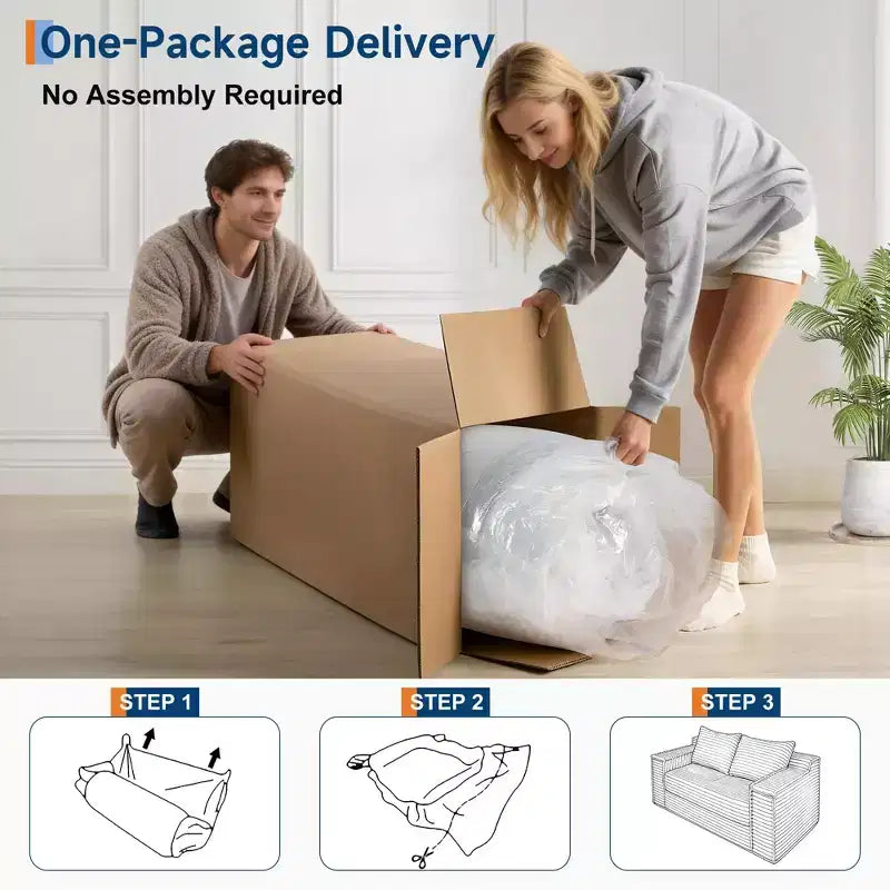 Divano letto convertibile 2 in 1 da 75 pollici, divano letto senza struttura con 2 cuscini, divano a scomparsa pieghevole, divano letto a due posti, futon