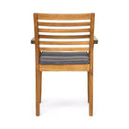 Christopher Knight Home Emerson, set da pranzo rustico da 7 pezzi da esterno in legno di acacia con cuscini