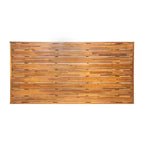 Christopher Knight Home Emerson, set da pranzo rustico da 7 pezzi da esterno in legno di acacia con cuscini