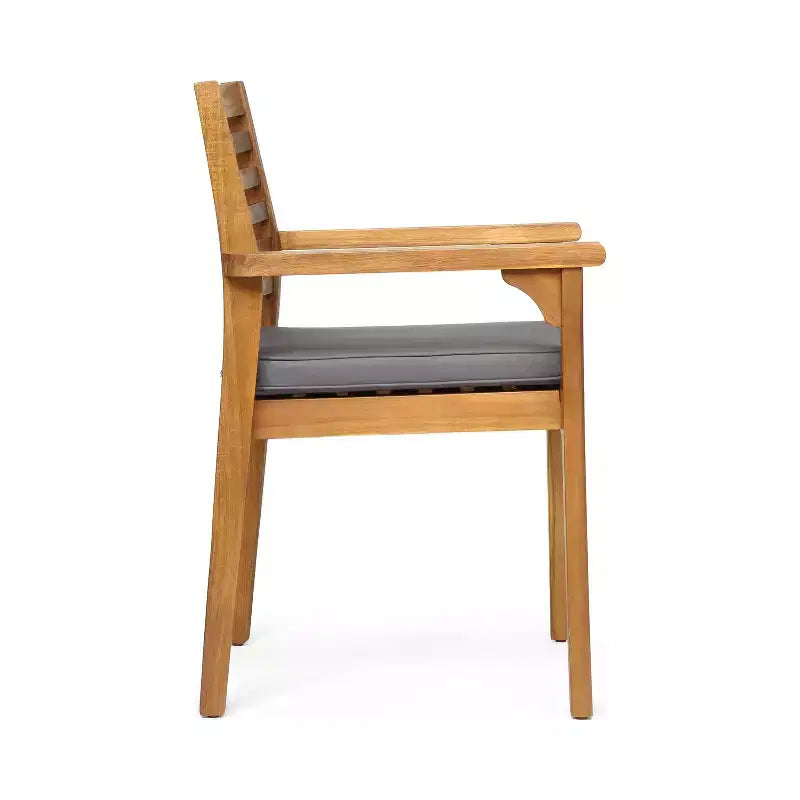 Christopher Knight Home Emerson, set da pranzo rustico da 7 pezzi da esterno in legno di acacia con cuscini
