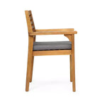 Christopher Knight Home Emerson, set da pranzo rustico da 7 pezzi da esterno in legno di acacia con cuscini