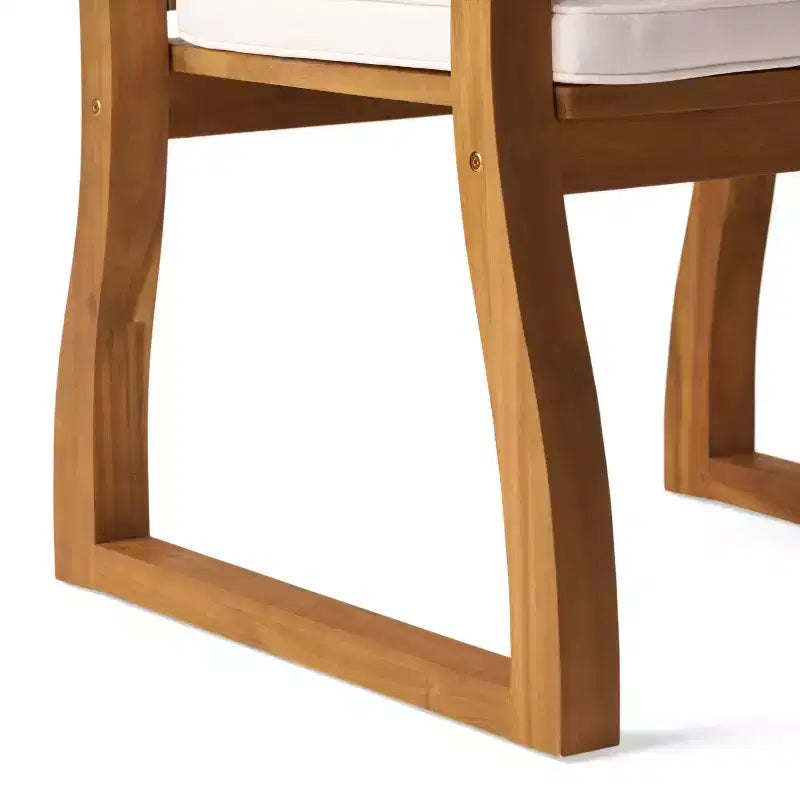 Christopher Knight Home Wrinki Set da pranzo moderno per patio in acacia a 7 pezzi con design a doghe