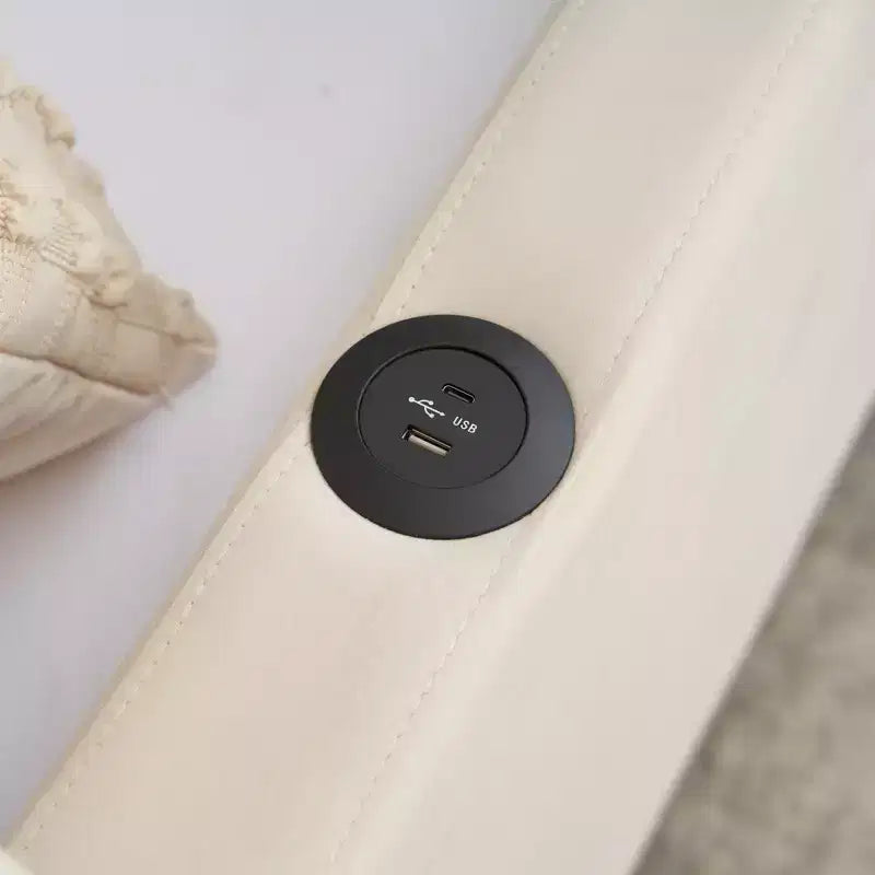 Divano letto singolo con letto estraibile, in velluto con porte USB e tasche laterali per soggiorno, camera da letto, camera degli ospiti - ModernLuxe