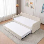 Divano letto singolo con letto estraibile, in velluto con porte USB e tasche laterali per soggiorno, camera da letto, camera degli ospiti - ModernLuxe