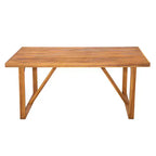 Christopher Knight Home Bryan Set da pranzo moderno da 7 pezzi da giardino in acacia con tavolo a doghe e design in corda