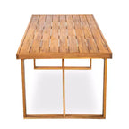 Christopher Knight Home Bryan Set da pranzo moderno da 7 pezzi da giardino in acacia con tavolo a doghe e design in corda