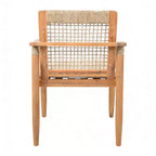 Christopher Knight Home Andiez Set da Pranzo da Esterno Moderno da 7 Pezzi in Acacia con Tavolo Espandibile a Doghe e Design in Corda