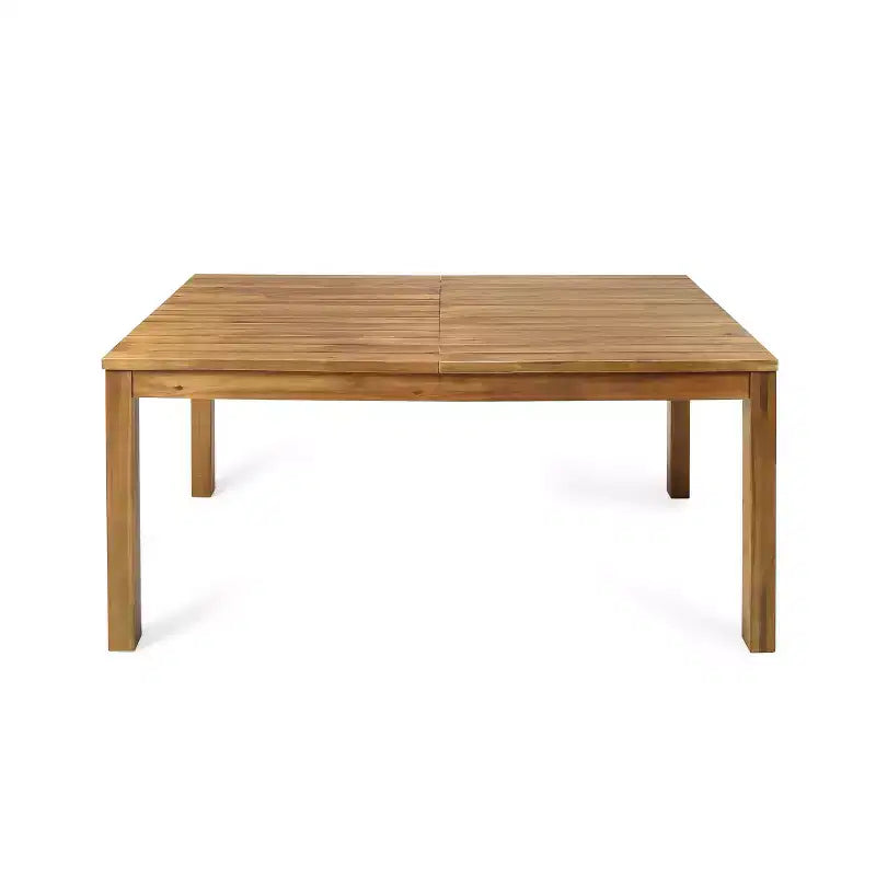 Christopher Knight Home Andiez Set da Pranzo da Esterno Moderno da 7 Pezzi in Acacia con Tavolo Espandibile a Doghe e Design in Corda