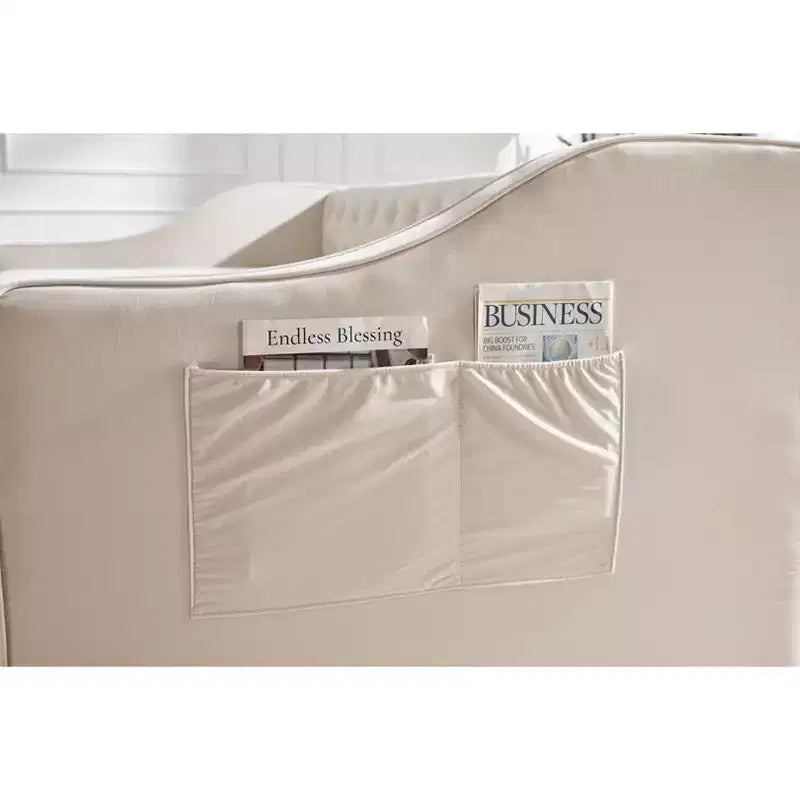 Letto singolo con rotelle, Divano letto in velluto con porta USB, Tasche laterali, Schienale capitonné per camera da letto, soggiorno - ModernLuxe