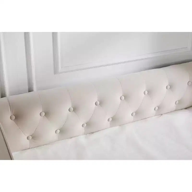 Letto singolo con rotelle, Divano letto in velluto con porta USB, Tasche laterali, Schienale capitonné per camera da letto, soggiorno - ModernLuxe