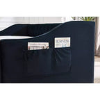 Letto singolo con rotelle, Divano letto in velluto con porta USB, Tasche laterali, Schienale capitonné per camera da letto, soggiorno - ModernLuxe