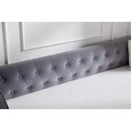 Letto singolo con rotelle, Divano letto in velluto con porta USB, Tasche laterali, Schienale capitonné per camera da letto, soggiorno - ModernLuxe