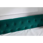 Letto singolo con rotelle, Divano letto in velluto con porta USB, Tasche laterali, Schienale capitonné per camera da letto, soggiorno - ModernLuxe