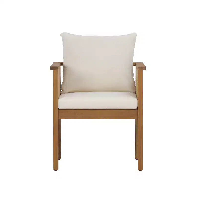 Christopher Knight Home William set da 7 pezzi, sedie da pranzo in legno di acacia rustico e rattan con tavolo a doghe per esterni