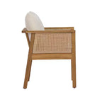 Christopher Knight Home William set da 7 pezzi, sedie da pranzo in legno di acacia rustico e rattan con tavolo a doghe per esterni