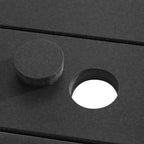 WestinTrends Tavolo da Picnic e Panca da Esterno in Plastica HDPE 70 con Foro per Ombrellone, Grigio