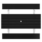 WestinTrends Tavolo da Picnic Esterno 70 HDPE con Panchina e Foro per Ombrellone, Nero