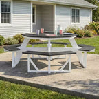 WestinTrends Greenville Tavolo da Picnic Ottagonale da Esterno 48 in HDPE per 8 Persone, Grigio