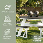 WestinTrends Greenville Tavolo da Picnic Ottagonale da Esterno 48 in HDPE per 8 Persone, Grigio