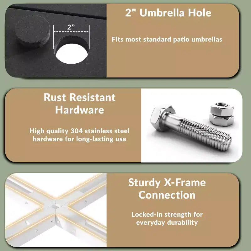 WestinTrends Greenville Tavolo da Picnic Ottagonale da Esterno 48 in HDPE per 8 Persone, Grigio