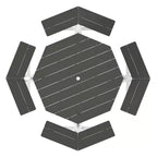 WestinTrends Greenville Tavolo da Picnic Ottagonale da Esterno 48 in HDPE per 8 Persone, Grigio
