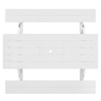 WestinTrends Tavolo da picnic e panche da esterno in plastica HDPE 70 con foro per ombrellone, bianco