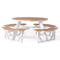 WestinTrends Greenville Outdoor 48 HDPE 8-Person Patio Octagon Picnic Table, Teak