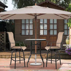 Karl Home | Tavolo da bar da patio in metallo nero da 40 pollici