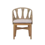 Christopher Knight Home Hendry Set da pranzo bohémien da 7 pezzi in legno di acacia e vimini per esterni con tavolo a doghe
