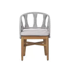 Christopher Knight Home Hendry Set da pranzo bohémien da 7 pezzi in legno di acacia e vimini per esterni con tavolo a doghe