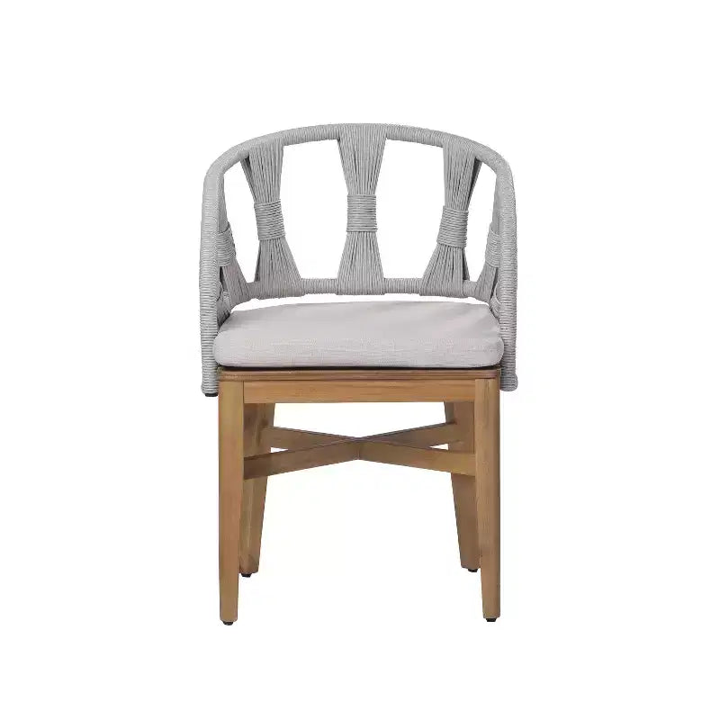 Christopher Knight Home Hendry Set da pranzo bohémien da 7 pezzi in legno di acacia e vimini per esterni con tavolo a doghe